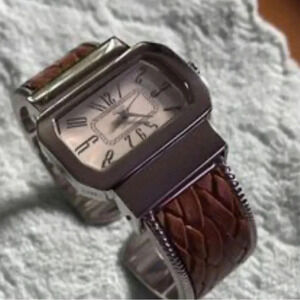 Exclusive Sterling Silver W/leather Overlay Watch